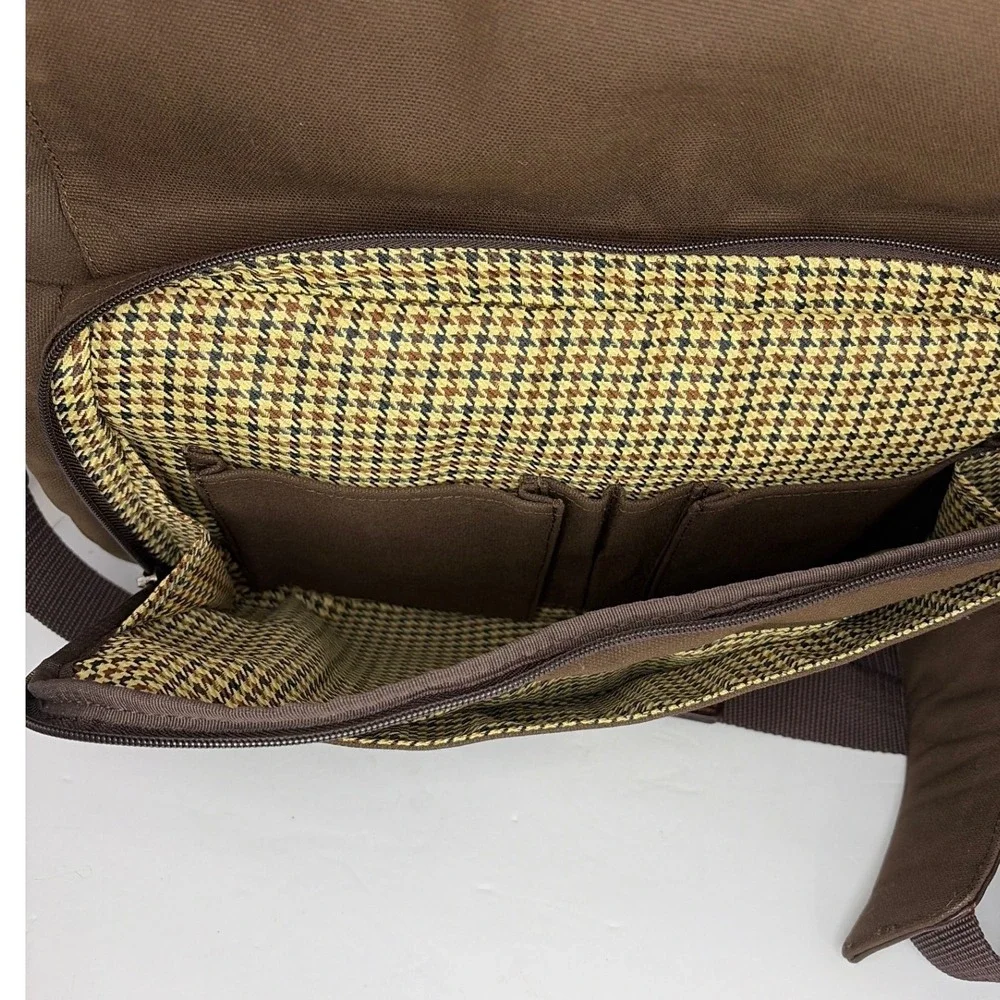 Cutter & Buck Canvas Leather‎ Briefcase Messenger Bag Brown 9850-08CC Mens